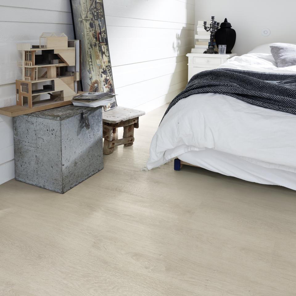 meister laminaat grijs zwart wit bed